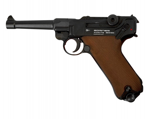 Пневматический пистолет Borner P08 Blowback кал. 4,5 мм (Parabellum)