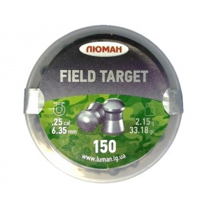 Пули Люман Field Target 6,35 мм., 2,15 грамм, 150 штук Пули Люман Field Target 6,35 мм., 2,15 грамм, 150 штук